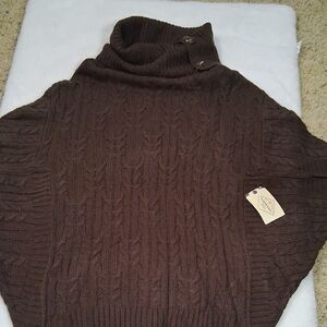 St. John's Bay Men's Dark Brown Turtleneck Sweater